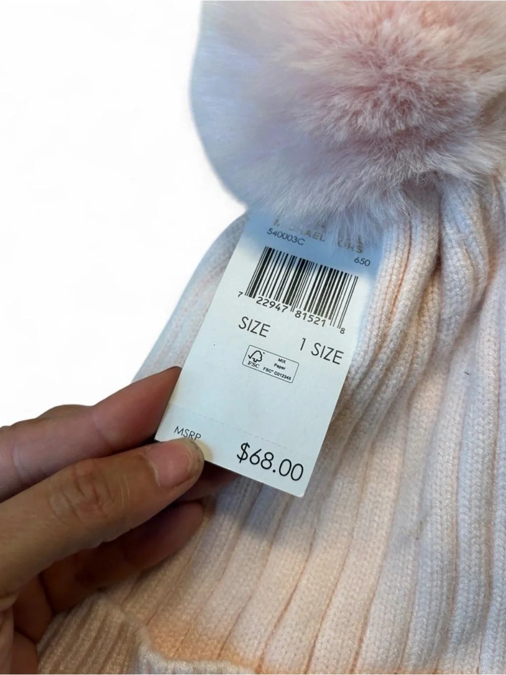 Michael Kors Kids Pink Pom Beanie